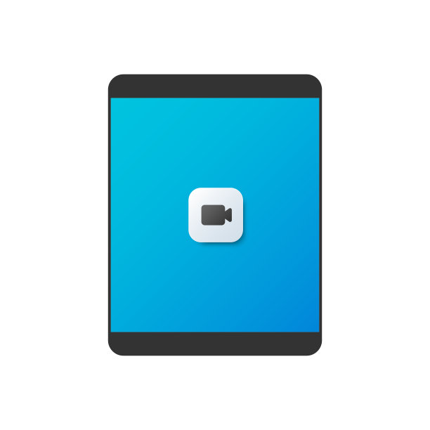 屏幕上有视频通话图标的平板电脑图片下载