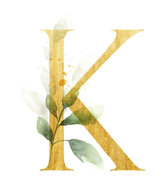 金字K装饰水彩树叶图片下载