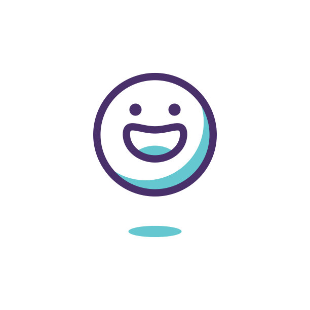 表情线艺术设计蓝色阴影图片下载