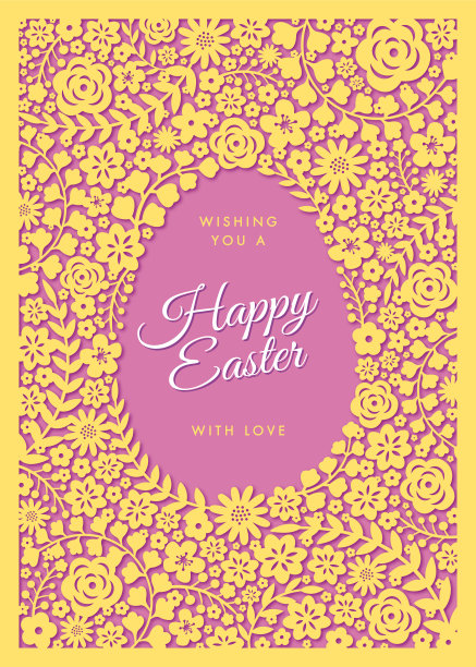 复活节贺卡 - 插图图片下载