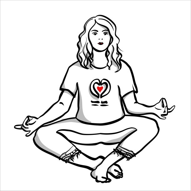 她在红心湖的宁静禅宗时刻图片下载