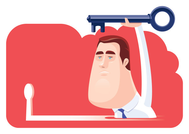 商人与钥匙孔和钥匙图片下载