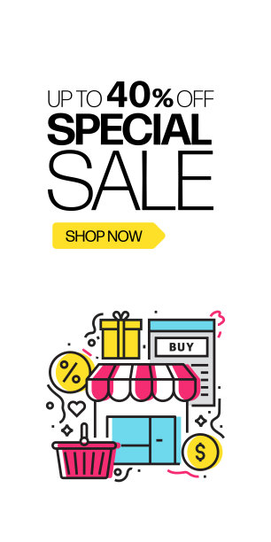 销售横幅模板设计。特别提供旗帜矢量插图。图片下载