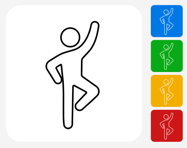 一个男人伸展的图标图片下载