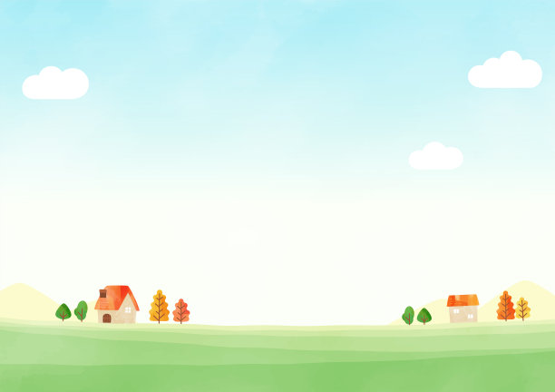 秋天景色的简单插图图片下载