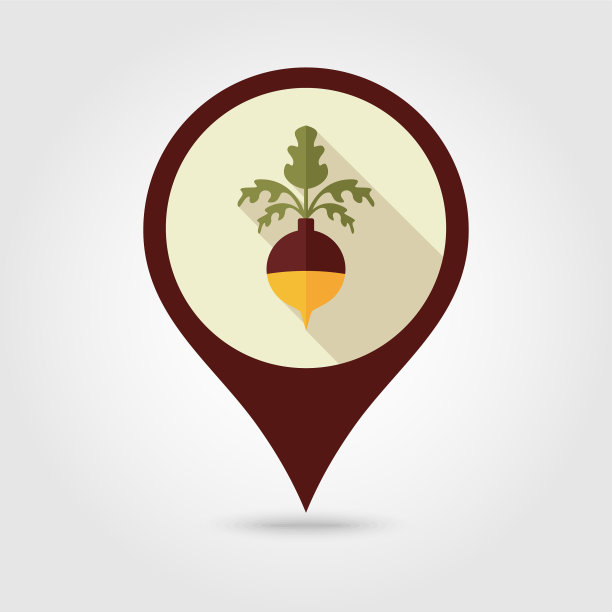 芜头菜或瑞典平针地图图标蔬菜图片下载