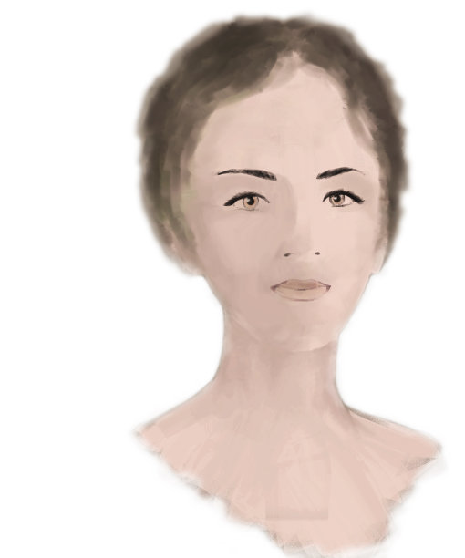 一个年轻女孩的黑白棕褐色肖像特写图片下载