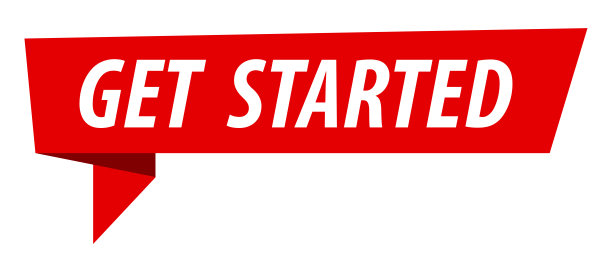 开始-横幅，讲话气泡，标签，丝带模板。向量股票插图图片下载