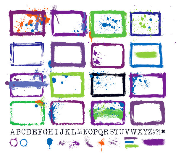 矢量绘制帧用于布局集合和下降集合图片下载