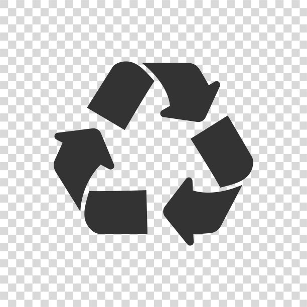 透明背景上的回收和生态图标。图片下载
