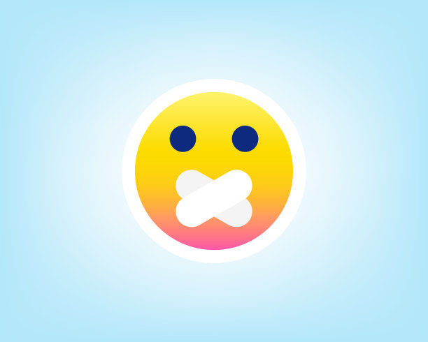 表情符号蓝色背景图片下载