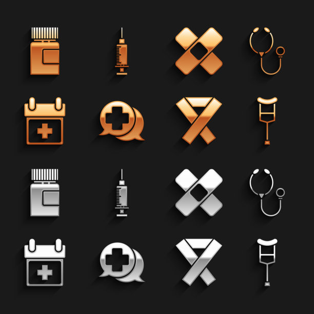 设置对话与医生听诊器拐杖图片下载