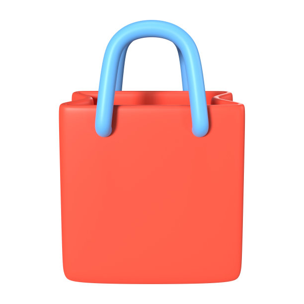 购物袋空3D插图图标图片下载