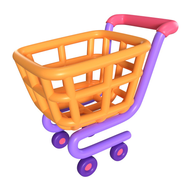 空购物车3D插图图标图片下载