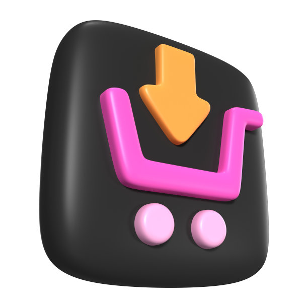 购买按钮3D插图图标图片下载