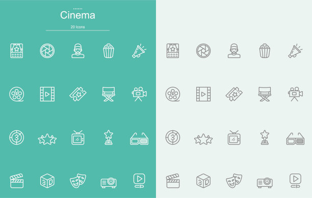 电影院线的图标图片下载