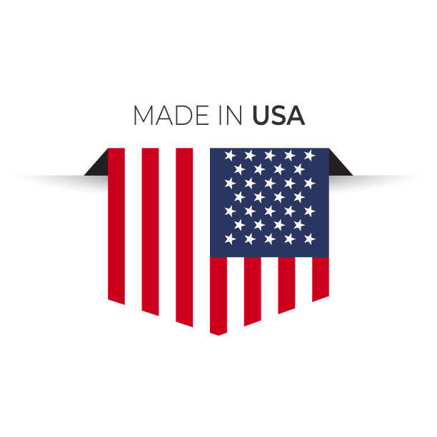 美国制造的标签、产品标识。白色的孤立的背景图片下载