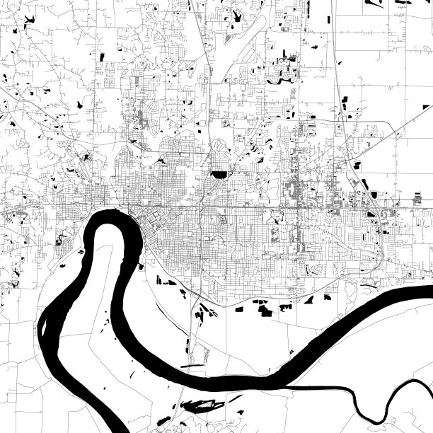 埃文斯维尔，印第安纳州，美国矢量地图图片下载