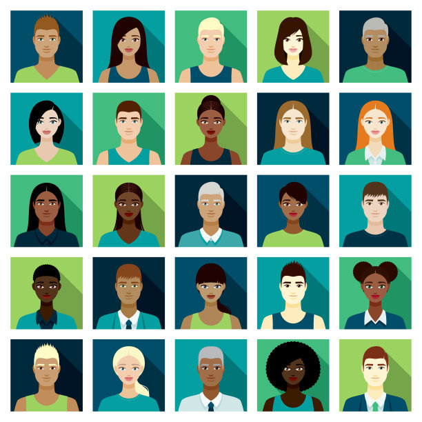 男女头像图标集图片下载