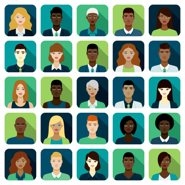 男女头像图标集图片下载