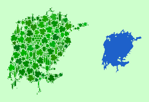 维多利亚湖地图-葡萄酒和图片下载