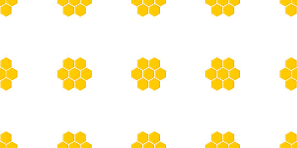 蜂窝无缝模式。蜂巢无缝背景图案。蜜蜂六边形结构。股票向量图片下载