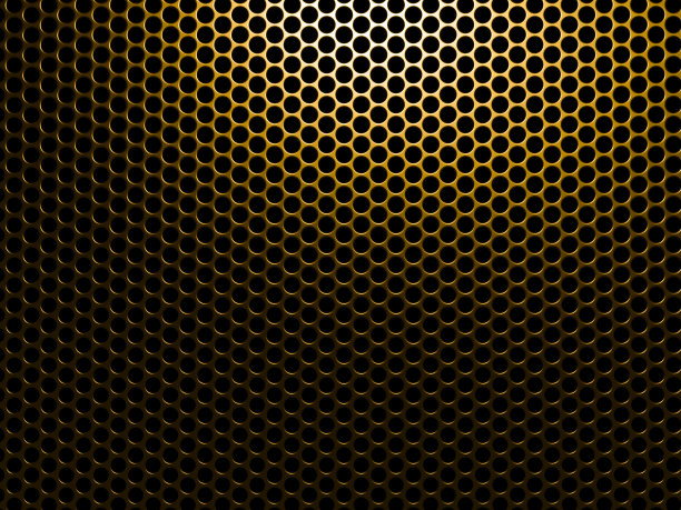 抽象的金色网格在黑色的背景图片下载