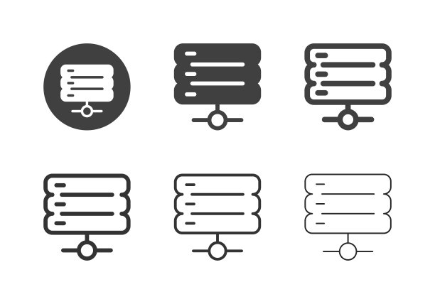数据网络服务器图标-多系列图片下载