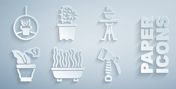 把植物放在花盆里，放在桌上的花水喷雾上图片下载