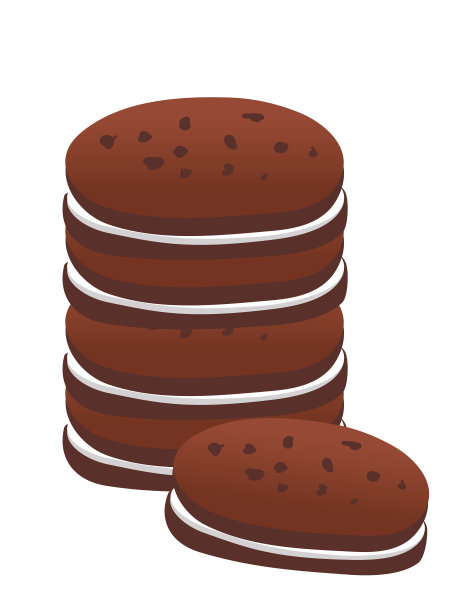 一堆新鲜出炉的巧克力饼干图片下载