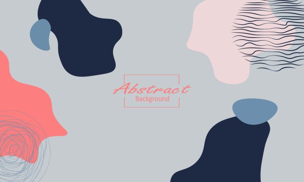 极简主义手绘流体形状背景图片下载