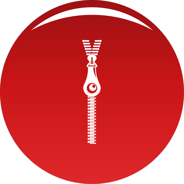 时尚拉链图标红色图片下载