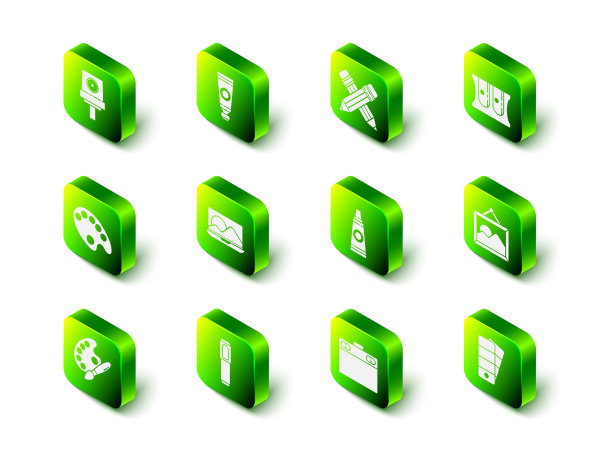 设置管与调色板交叉铅笔橡皮图片下载