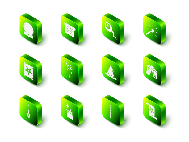 集古书魔术眼魔术棒马戏团图片下载