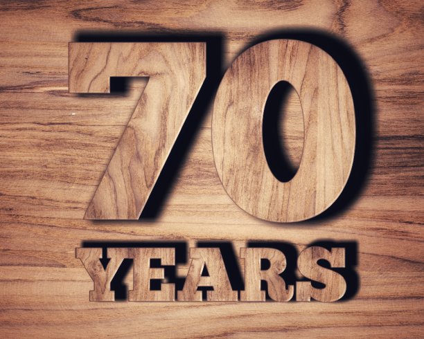 数字文字70 70年木纹纹理图片下载