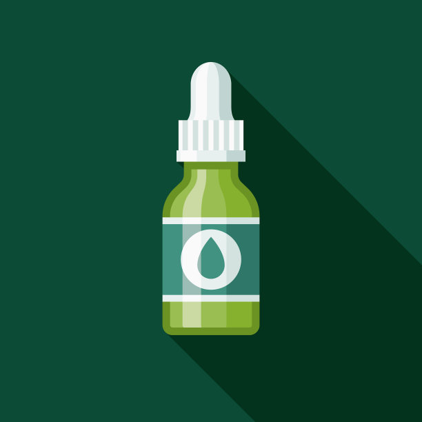 精油平面设计自然疗法图标与侧影图片下载