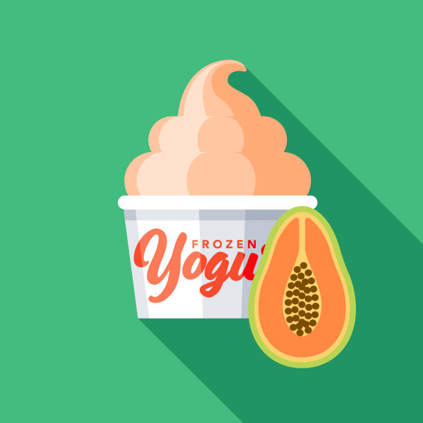 木瓜冻酸奶风味图标图片下载