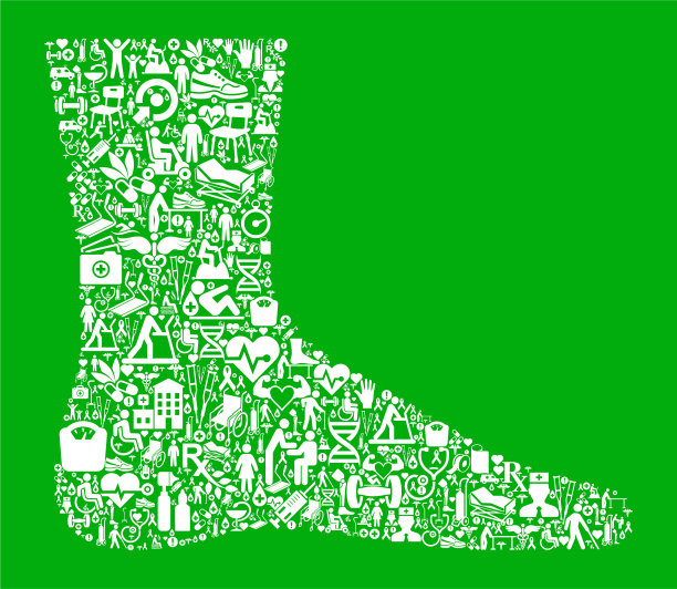 腿部绿色医疗康复理疗图片下载