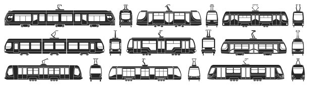 电车黑色设置图标图片下载