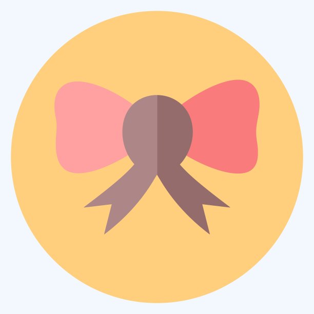 图标的弓。适合婚礼的象征。平的风格。简单的设计可编辑。设计模板向量。简单的符号说明图片下载