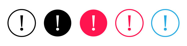 注意图标。危险的象征。矢量关注标志与感叹号图标。危险标志图片下载