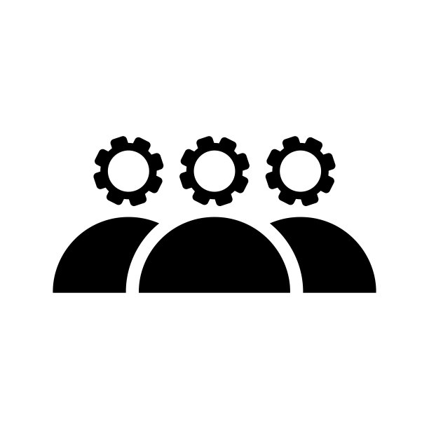 管理，解决方案，团队协作图标。黑色的矢量图形。图片下载