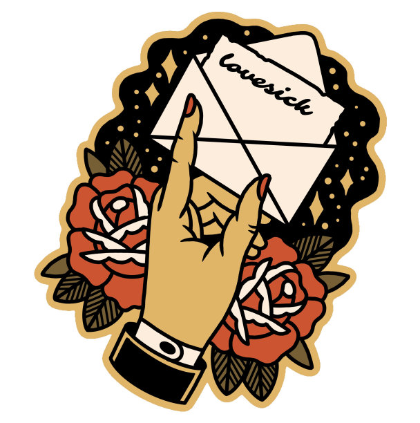 手捧着夜空和玫瑰的信图片下载