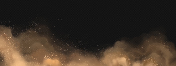 现实的云上的棕色灰尘透明图片下载