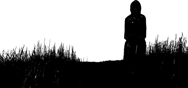 斯基泰人在山上的剪影图片下载