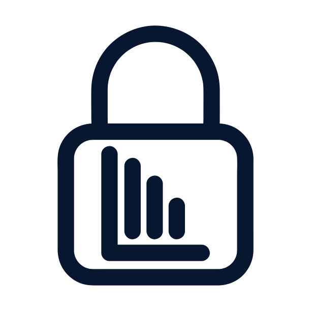 挂锁图标孤立在白色背景。平面设计，简洁简约的风格图片下载