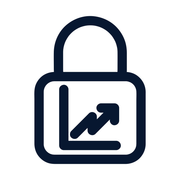 挂锁图标孤立在白色背景。平面设计，简洁简约的风格图片下载