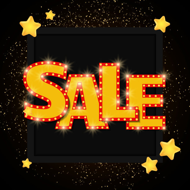 节日抽象广告黑暗矢量插图背景黑色星期五出售与明星图片下载