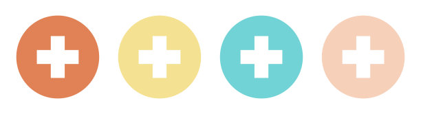 加上图标收集矢量插图孤立的白色图片下载