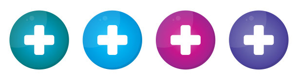 现实加上图标收集矢量插图孤立的白色图片下载